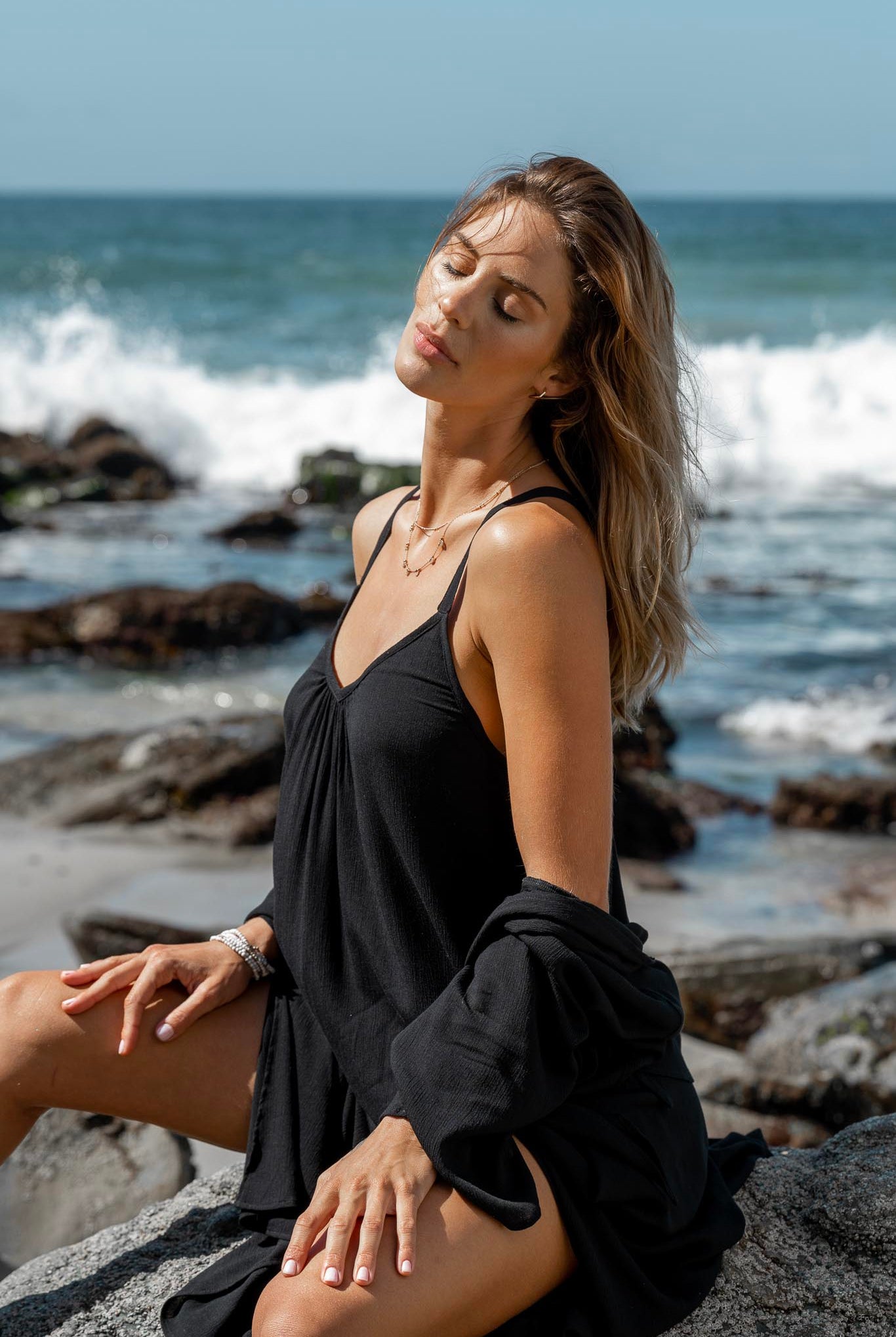 The Kailani Dress in Midnight Rayon Crepe